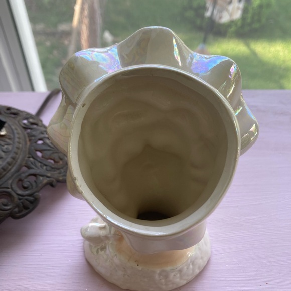 Elegant Vintage Lady Head Vase with Hat - Picture 8 of 10